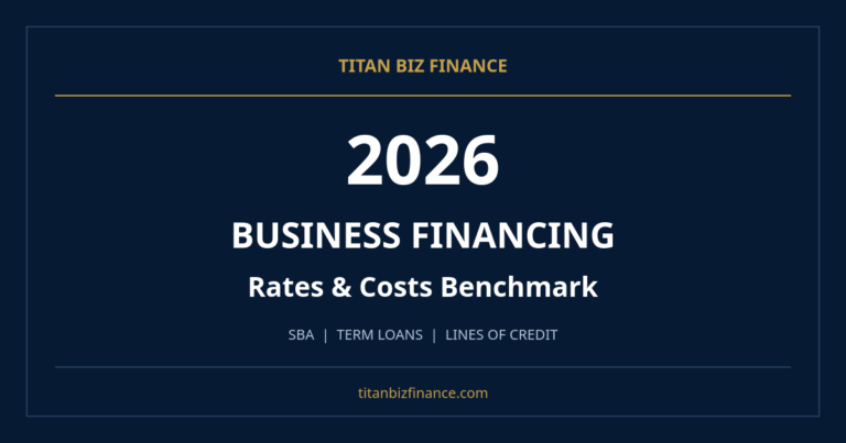 2026 Business Financing Rates and Costs Benchmark